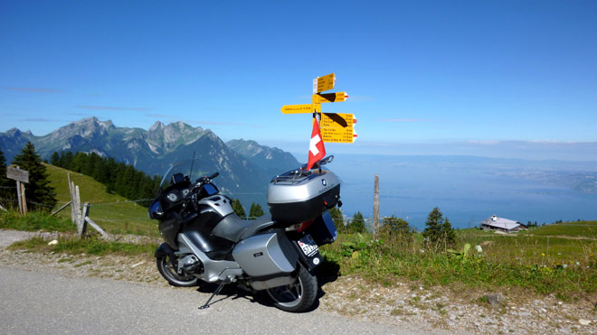 Les Agites (Hongrin) Passhöhe, Blick Richtung Genfersee