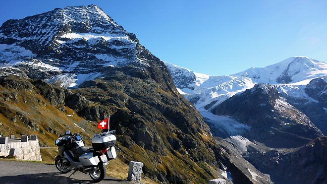Sustenpass, Bernerseite, oberhalb Steingletscher, beachte den Gletscherschwund (obere Foto, Zeit 2 Jahre)