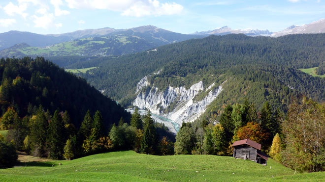 Wieder oben, Weiterfahrt Richtung Ilanz