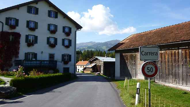 Richtung Ilanz, in Carrera angekommen