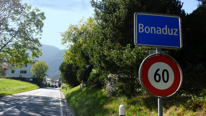 Bonaduz, Start der Tour