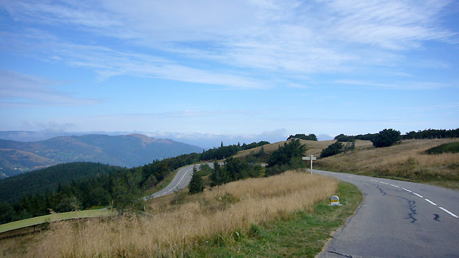 Kurz nach der Passhöhe Le Grand Ballon