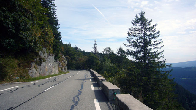 Auf dem Col de la Schlucht, hinunter nach Munster