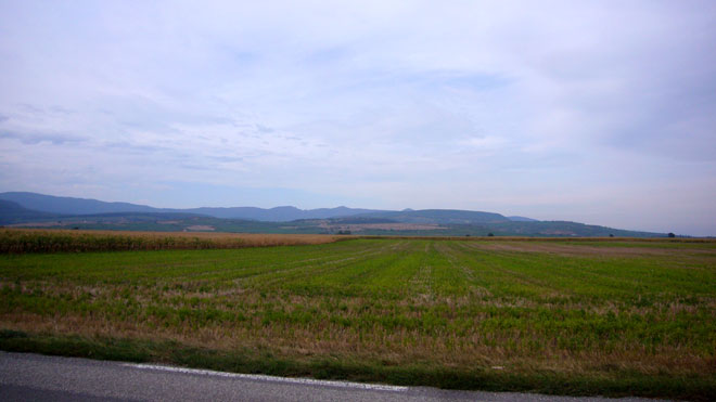 Blick zurück auf die Vogesen