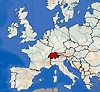 Die Schweiz inmitten von Europa