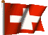 Wehende Flagge der Schweiz
