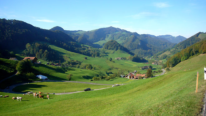 Passwang, nach der Passhöhe Richtung Erschwil