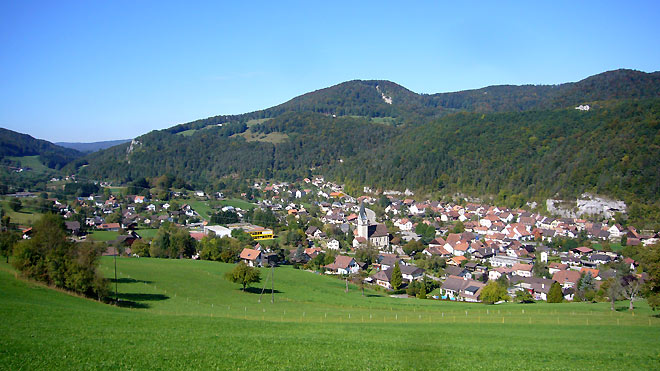 Blick aud Kleinlützel, jetzt wieder im Kanton Solothurn