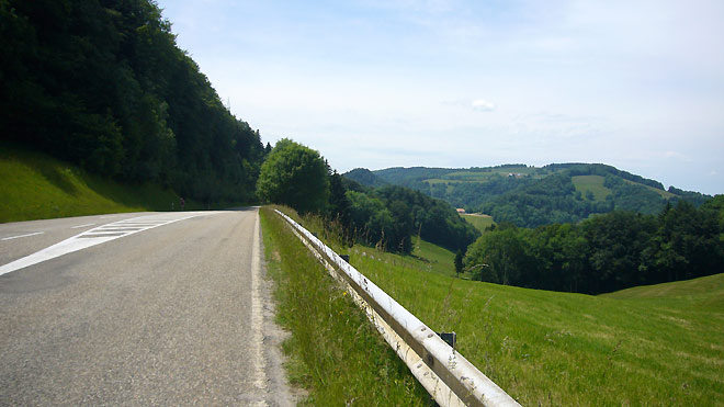 Passstrasse Les Rangiers, Seite Cornol