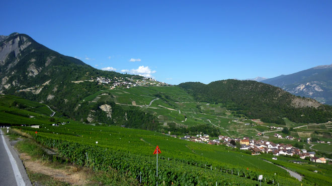 Winzergebiet im Rhonetal