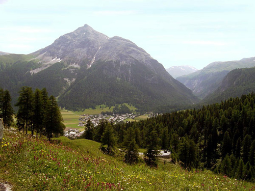 Albulapass Blick Engadin