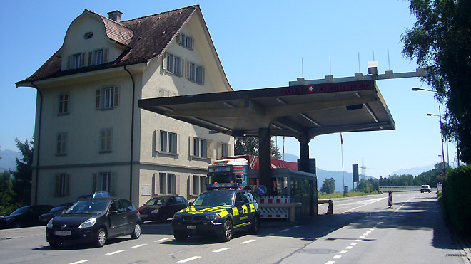 Grenzübergang, Schweiz. Zollamt Oberriet