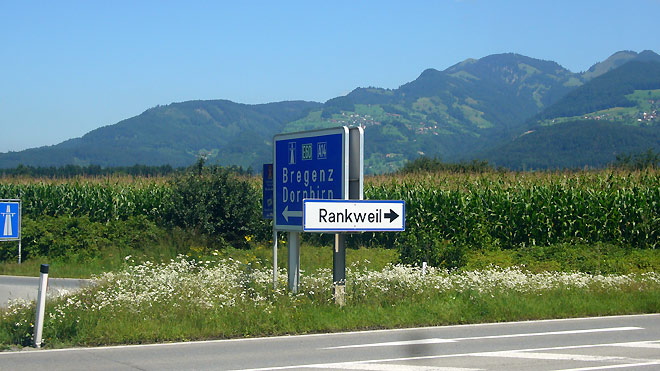Richtung Rankweil, Start zum Furkajoch