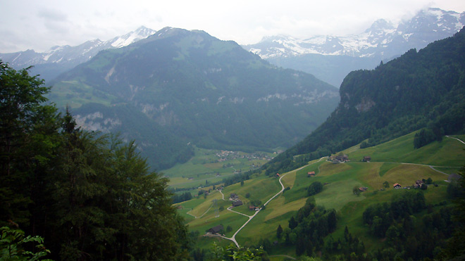 Blick hinunter ins Nidwaldnerland, (Dallenwil)