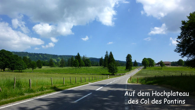 Auf dem Hochplateau des Col du Pontins
