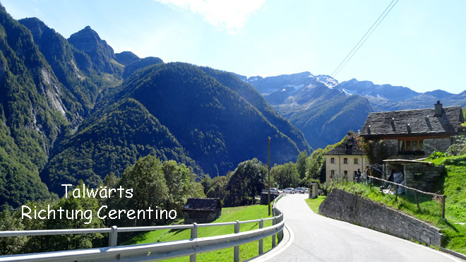Talwärts Richtung Cerentino