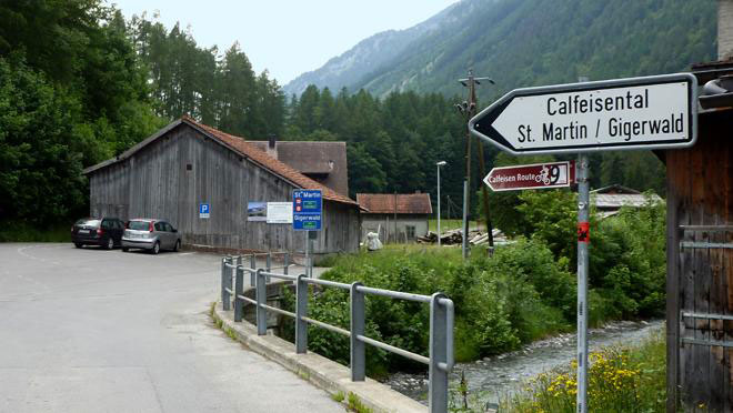 ... und dem Weg Richtung Gigerwald folgen