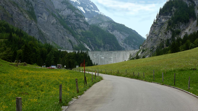 Staumauer Gigerwald in Sicht