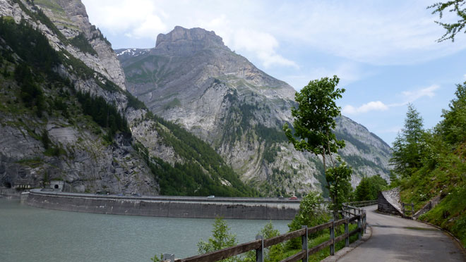 Staumauer Gigerwald in Sicht