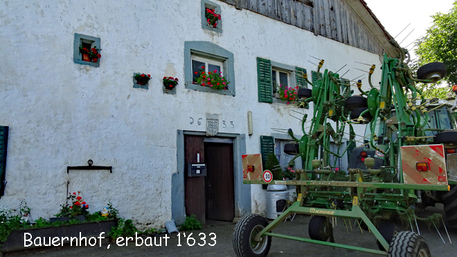 Bauernhaus am Strassenrand, erbaut 1633
