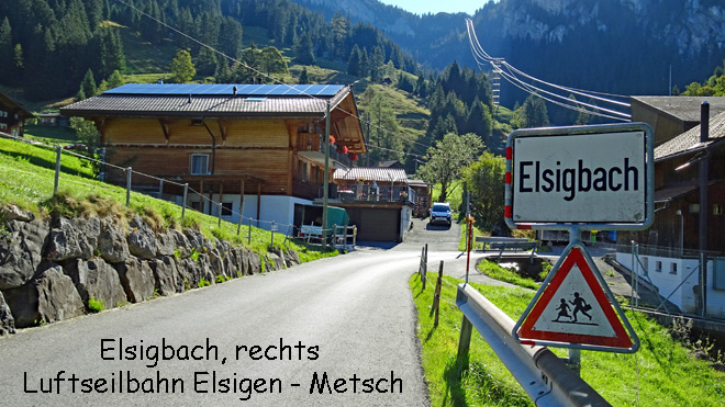 Vor ElsigbachFrutigen (BE) Start / Ziel einer Fahrt hinauf nach Elsigbach und weiter zum Berggasthaus Höchst, Rückweg über Achseten