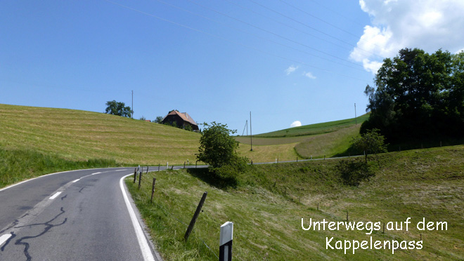 Unterwegs auf der Kappelenstrasse
