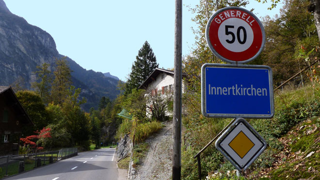Innertkirchen Start und Ziel einer Fahrt ins Gental hinauf zum Engstlensee (BE)