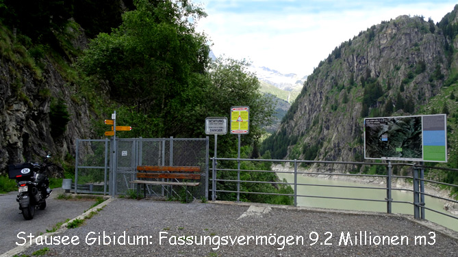 Stausee Gibidum, 9,2 m3 Fassungsvermögen