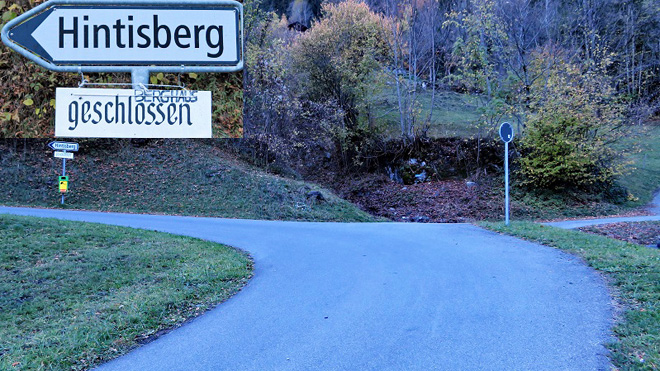 Richtung Hintisberg abbiegen