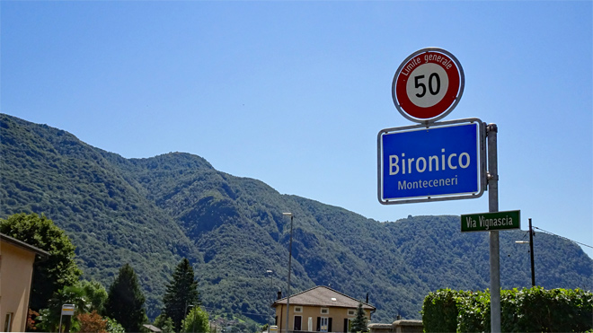 Bironico (TI) Start/Ziel einer Fahrt nach Isone und zurück