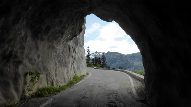 Unterwegs zur Staumauer