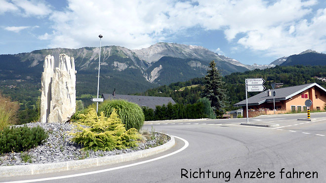 Richtung Anzère fahren