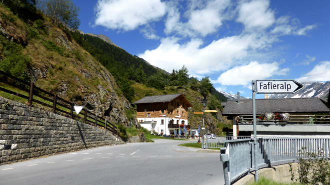 Richtung Fafleralp abbiegen