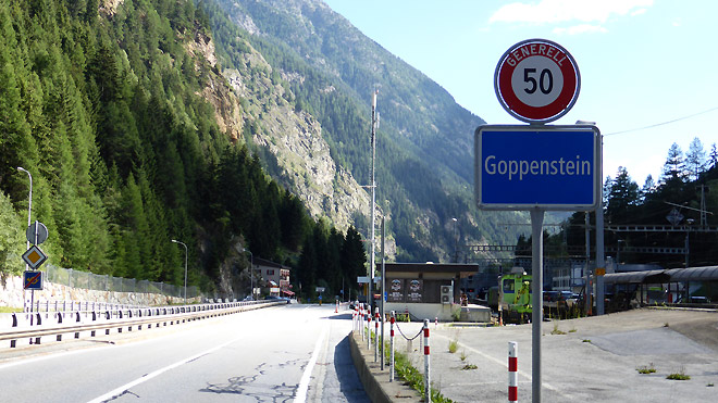 Goppenstein (VS) Ziel / Start einer Fahrt ins Lötschental bis Fafleralp