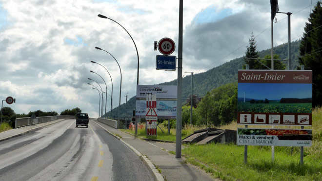 St. Imier, im Dorf links abbiegen Richtung Chasseral