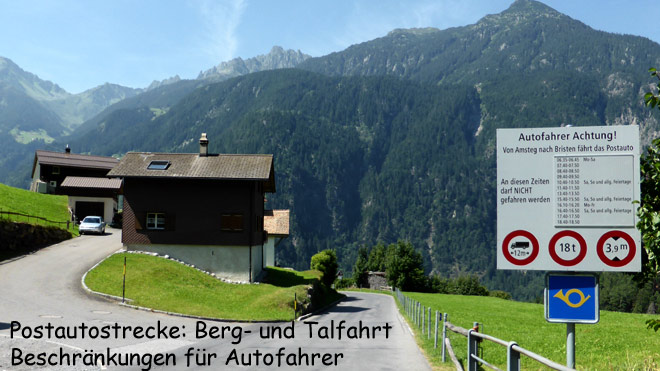 Postautostreck: Beschränkungen für Autofahrer
