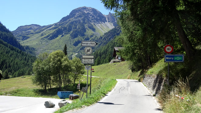 Noch 8 km bis zur Staumauer Moiry