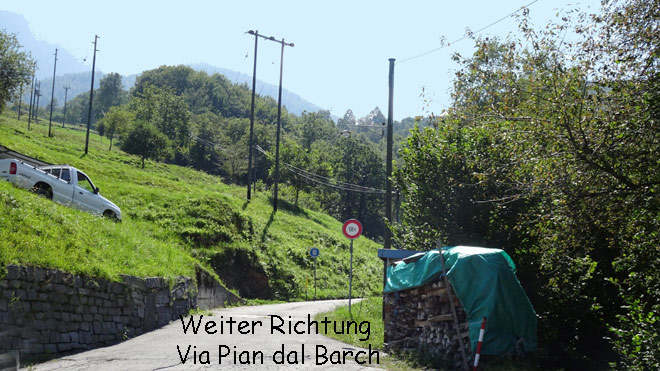 Weiterfahrt Richtung Via Pian dal Barch