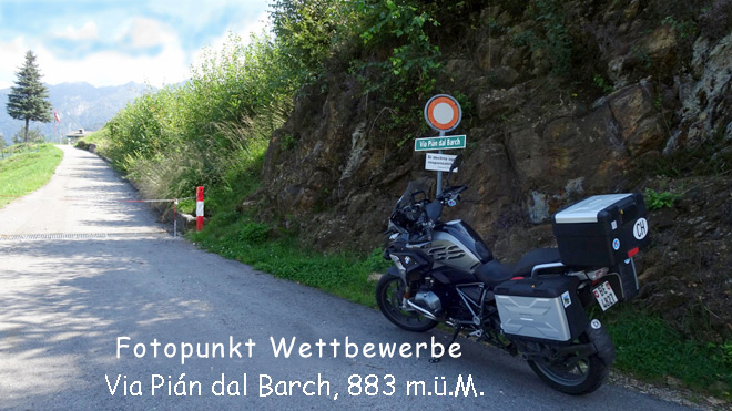 Fotopunkt Wettbewerbe: Via dal Barch, 883 m.ü.M.