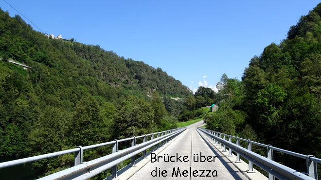 103 m lange Betonbrücke über die Melezza