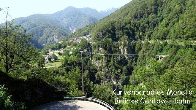 Kurvenparadies Moneto, Brücke Centovallibahn