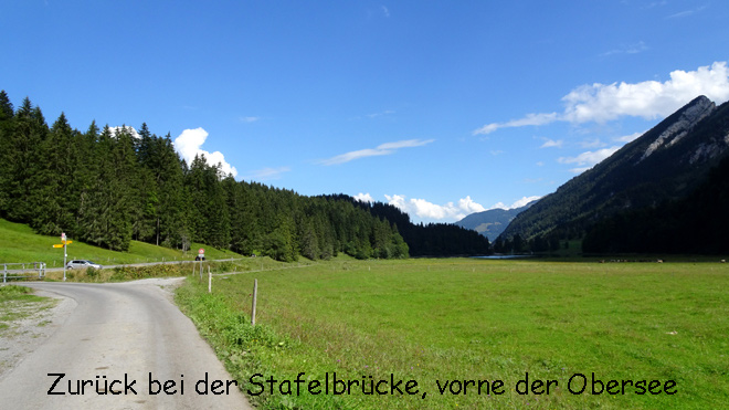 Zurück bei der Stafelbrücke, vorne der Obersee
