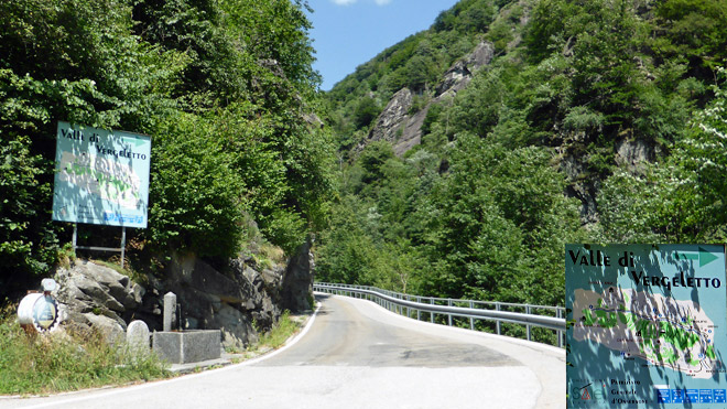 Schmälere Strasse ins Valle di Vergelotto