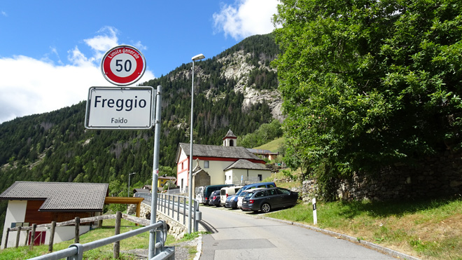 In Freggio angelangt