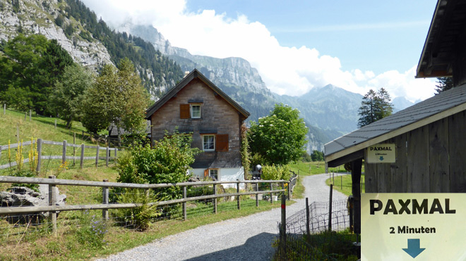 Fussweg Richtung Paxmal, noch 2 Minuten