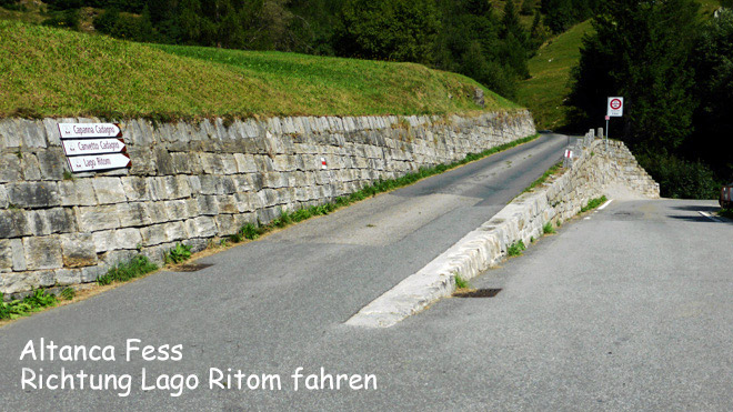 Bergwärts Richtung Lago Ritom fahren