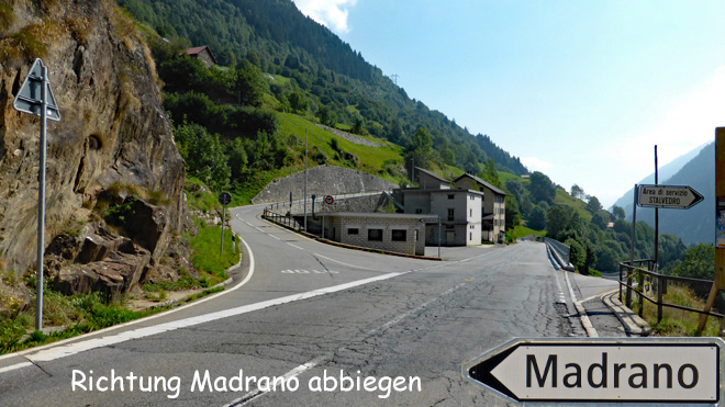 Richtung Madrana abbiegen