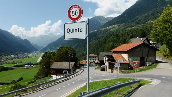 Quinto (TI) Start / Ziel einer Fahrt hinauf zum Ritomstausee und über Brugnasco nach Airolo (TI)