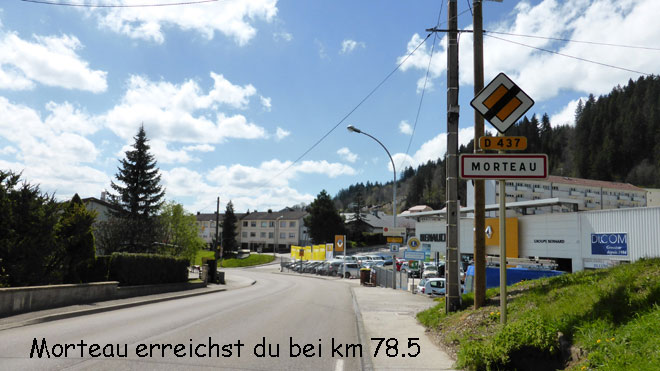 Morteau erreichst du bei km 78.5