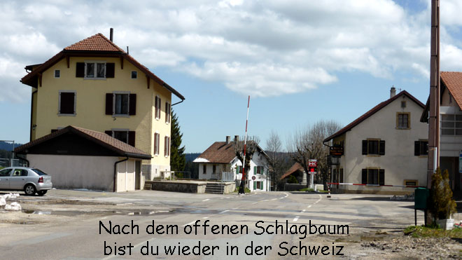 Le Gardot, Landesgrenze Frenkreich - Schweiz